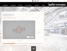Tablet Screenshot of koflerenergies.com